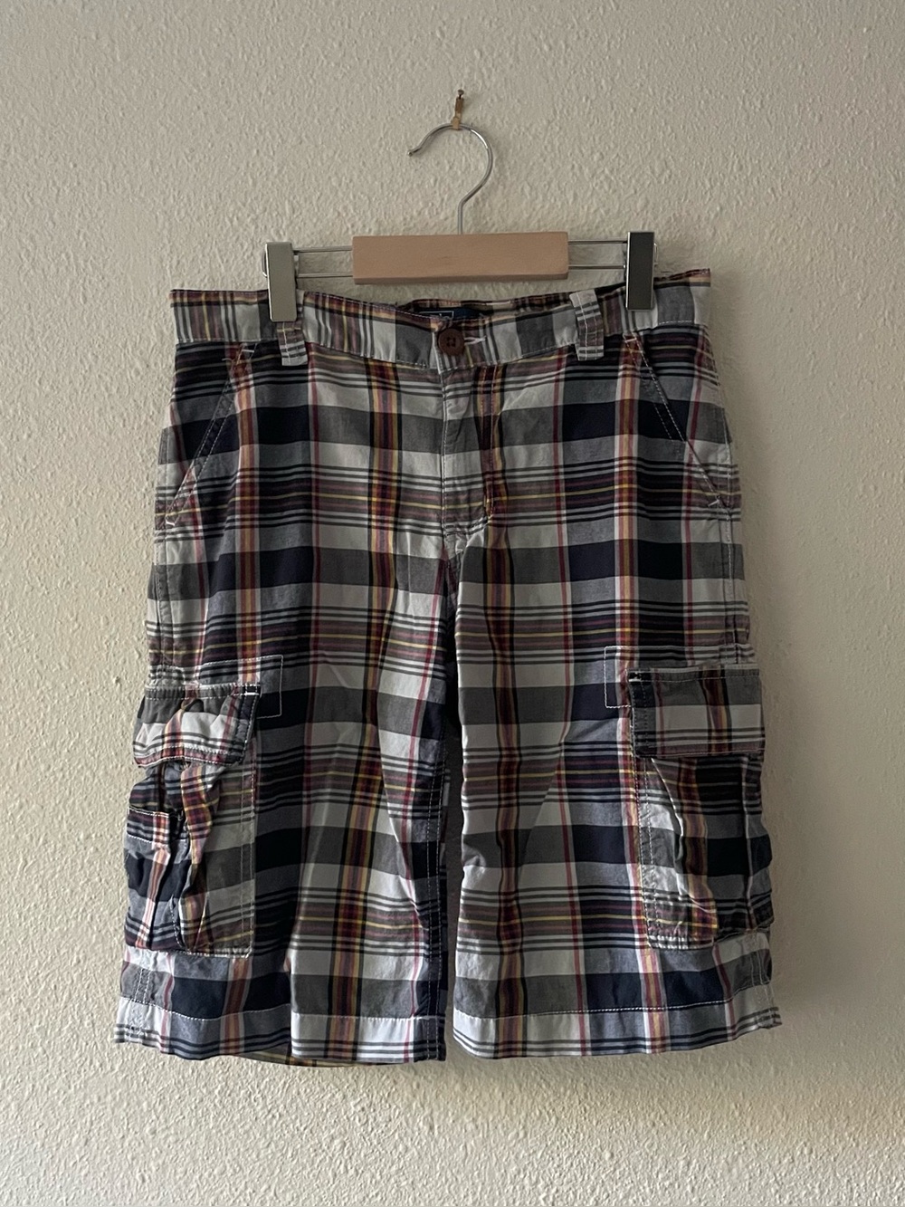 Polo Ralph Lauren Boys Preppy Plaid Cargo Shorts Youth Size 14